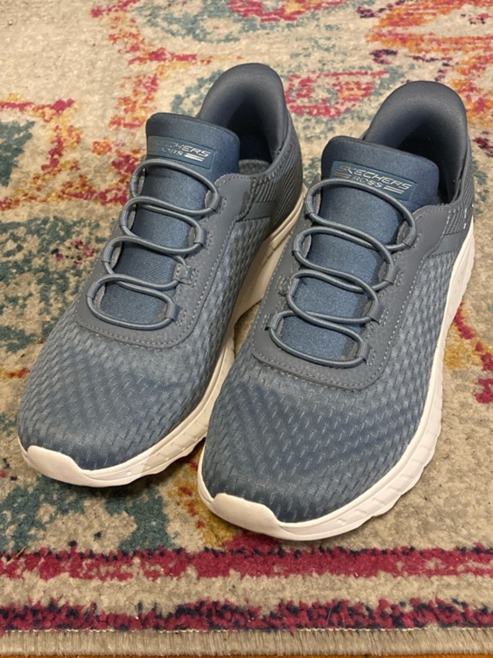 Skechers Women's Slate Blue Slip-On Athletic Sneakers Size 6.5